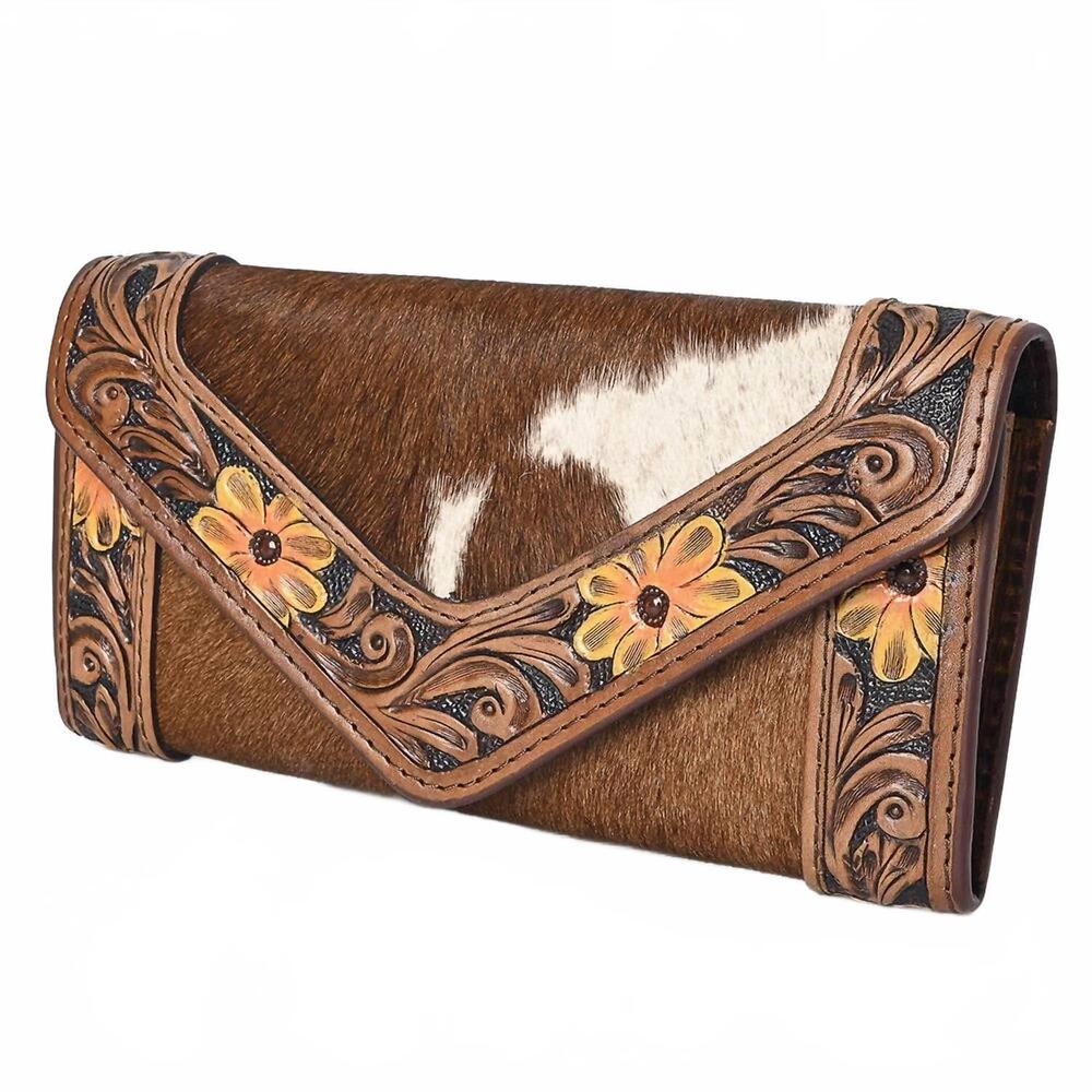 NEW OHLAY women's western clutch bag in brown